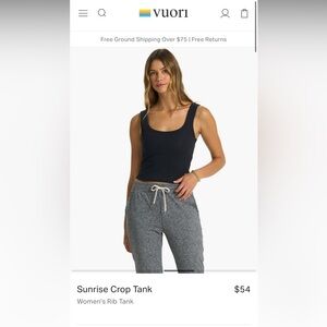 Vuori Sunrise Crop Tank